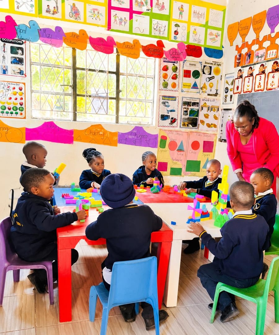 Herentals primary learners in an ECD classroom